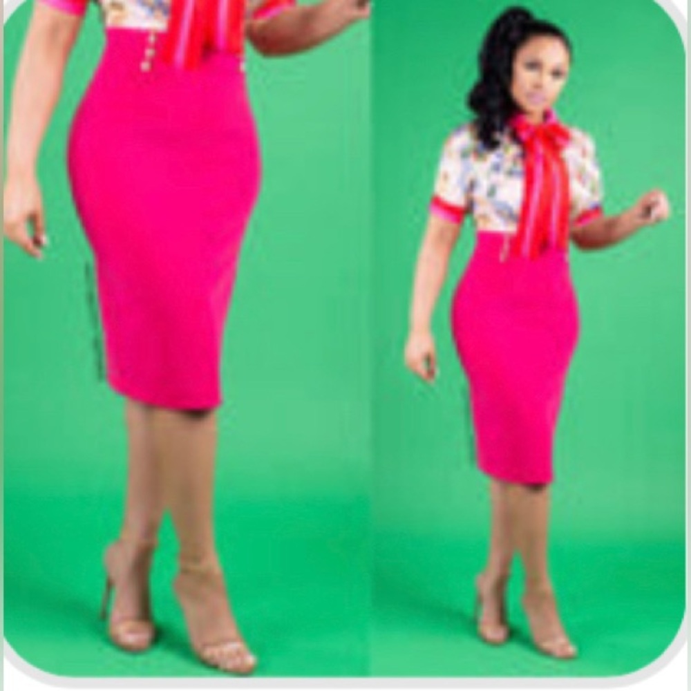 (47)- Amazing High Waisted Pencil Skirt😍 Go Ahead And Be Fine And Professional!